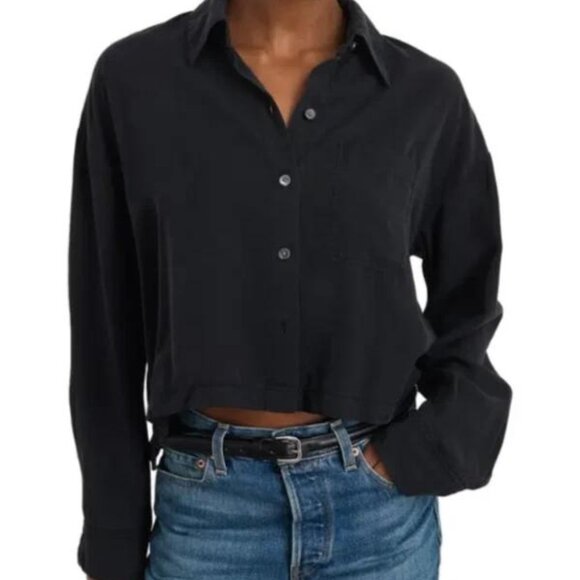 Alex Mill Gemma Button Down Shirt - Black | NWT | Size XL - Picture 2 of 5